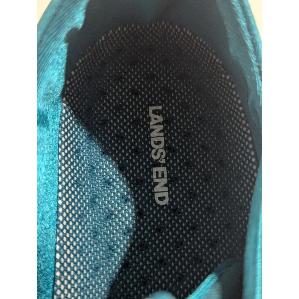 Lands End 8.5 B Womens Sneaker 508511‎ Blue Mesh Bungee Slip On Comfort Shoes